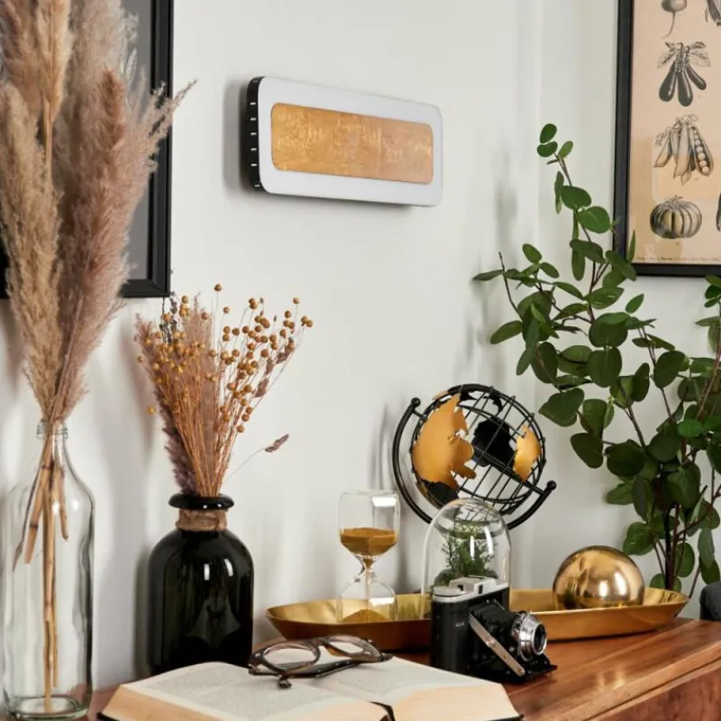 Lampes Dorées-hofstein Applique murale Guacacallo LED Or, Noir, Blanc, 1 lumière