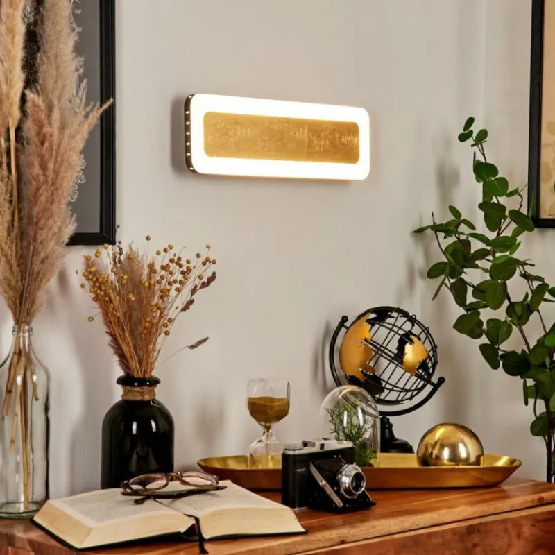 Lampes Dorées-hofstein Applique murale Guacacallo LED Or, Noir, Blanc, 1 lumière