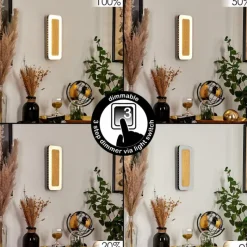 Lampes Dorées-hofstein Applique murale Guacacallo LED Or, Noir, Blanc, 1 lumière