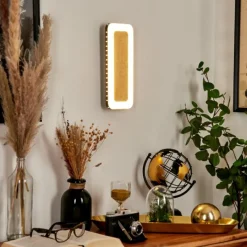 Lampes Dorées-hofstein Applique murale Guacacallo LED Or, Noir, Blanc, 1 lumière