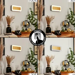 Lampes Dorées-hofstein Applique murale Guacacallo LED Or, Noir, Blanc, 1 lumière