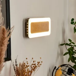 Lampes Dorées-hofstein Applique murale Guacacallo LED Or, Noir, Blanc, 1 lumière