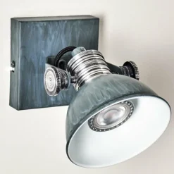 Lampes Industrielles-hofstein Applique murale Gudo Gris, Blanc, 1 lumière