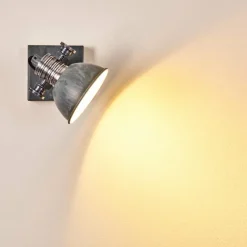 Lampes Industrielles-hofstein Applique murale Gudo Gris, Blanc, 1 lumière