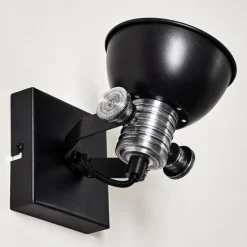 Lampes Industrielles-hofstein Applique murale Gudo Noir, Blanc, 1 lumière