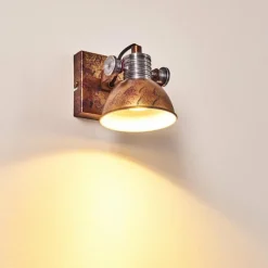 Lampes Industrielles-hofstein Applique murale Gudo Rouille, Blanc, 1 lumière