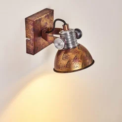 Lampes Industrielles-hofstein Applique murale Gudo Rouille, Blanc, 1 lumière