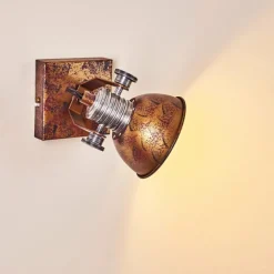 Lampes Industrielles-hofstein Applique murale Gudo Rouille, Blanc, 1 lumière