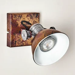 Lampes Industrielles-hofstein Applique murale Gudo Rouille, Blanc, 1 lumière