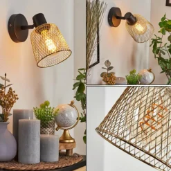 hofstein Applique murale Guitton Noir, 1 lumière* Spots Et Projecteurs