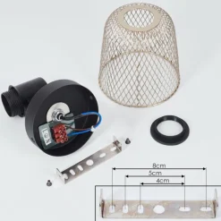 hofstein Applique murale Guitton Noir, 1 lumière* Spots Et Projecteurs