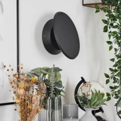 hofstein Applique murale Gusum LED Noir, 1 lumière