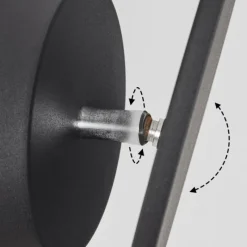 hofstein Applique murale Gusum LED Noir, 1 lumière