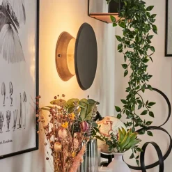 hofstein Applique murale Gusum LED Noir, 1 lumière