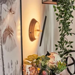 hofstein Applique murale Gusum LED Noir, 1 lumière