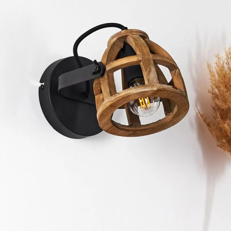 Lampes Industrielles-hofstein Applique murale Haervej Noir, 1 lumière