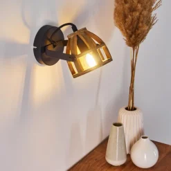 Lampes Industrielles-hofstein Applique murale Haervej Noir, 1 lumière