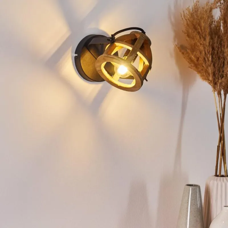 Lampes Industrielles-hofstein Applique murale Haervej Noir, 1 lumière