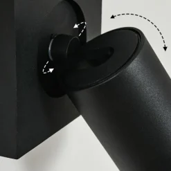 hofstein Applique murale Hakamken LED Noir, 1 lumière