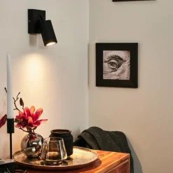 hofstein Applique murale Hakamken LED Noir, 1 lumière