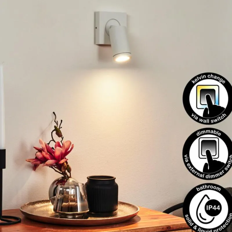 hofstein Applique murale Hakamken LED Blanc, 1 lumière