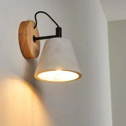 Lampes Vintages & Rétros-hofstein Applique murale Halltorp Bois foncé, Noir, 1 lumière