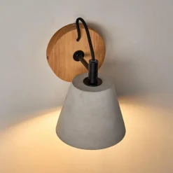 Lampes Vintages & Rétros-hofstein Applique murale Halltorp Bois foncé, Noir, 1 lumière