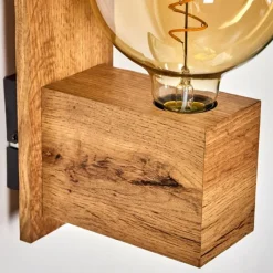 Style Boho-Chic-hofstein Applique murale Heimola Brun, Couleur bois, 1 lumière