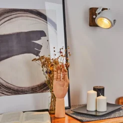 Luminaires Scandinaves-hofstein Applique murale Herford Bois foncé, 1 lumière