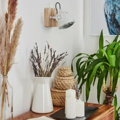 Lampes Industrielles-hofstein Applique murale Herford Écru, Blanc, 1 lumière