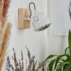 Lampes Industrielles-hofstein Applique murale Herford Écru, Blanc, 1 lumière