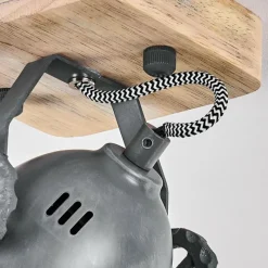 Lampes Industrielles-hofstein Applique murale Herford Gris, Bois clair, 1 lumière