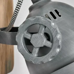 Lampes Industrielles-hofstein Applique murale Herford Gris, Bois clair, 1 lumière