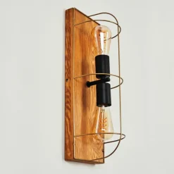 Lampes Dorées-hofstein Applique murale Hodne Écru, Noir, 2 lumières