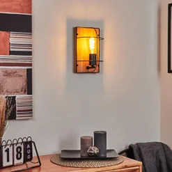 Lampes Vintages & Rétros-hofstein Applique murale Hodne Écru, Noir, 1 lumière