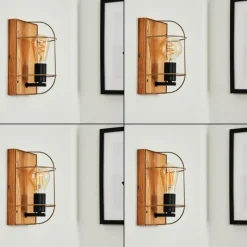 Lampes Dorées-hofstein Applique murale Hodne Écru, Noir, 1 lumière