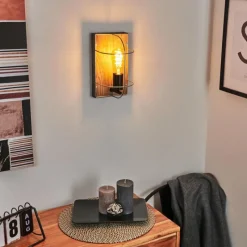 Lampes Vintages & Rétros-hofstein Applique murale Hodne Gris, Écru, Noir, 1 lumière