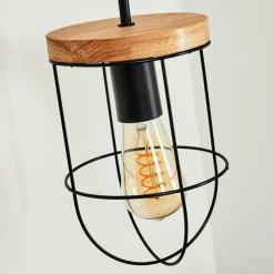 Lampes Vintages & Rétros-hofstein Applique murale Hodne Noir, 1 lumière