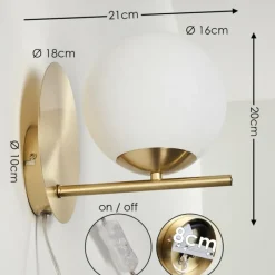hofstein Applique murale Hogatza Laiton, 1 lumière