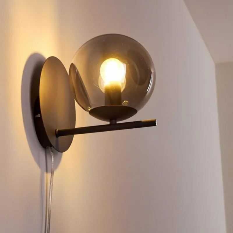 hofstein Applique murale Hogatza Noir, 1 lumière