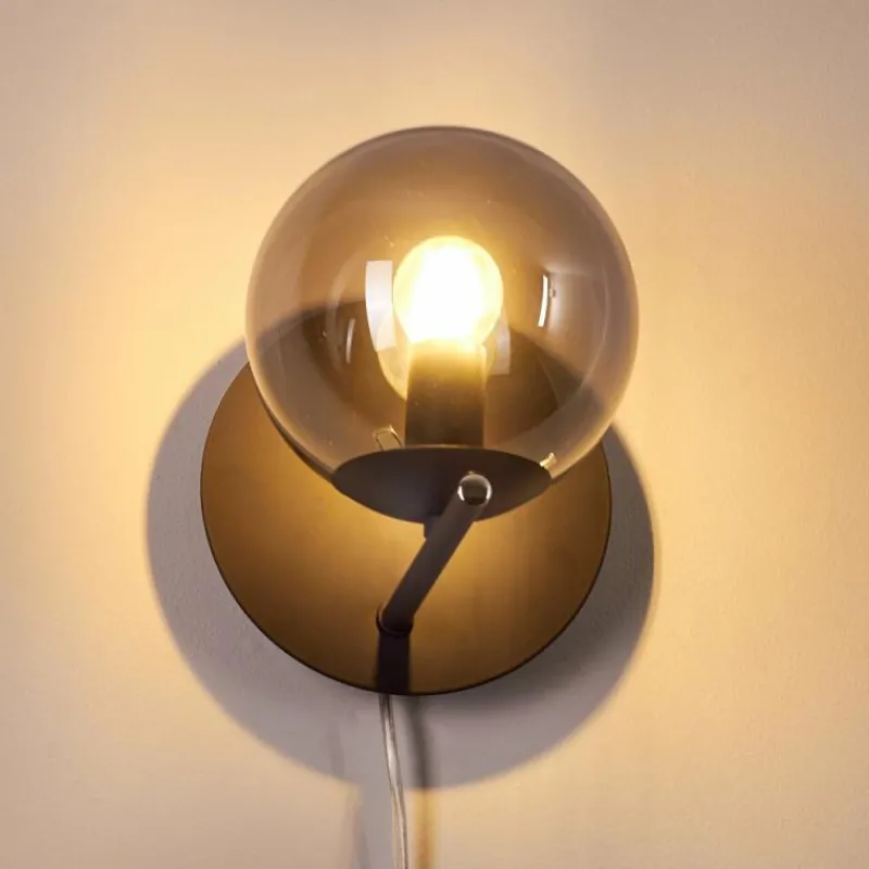 hofstein Applique murale Hogatza Noir, 1 lumière