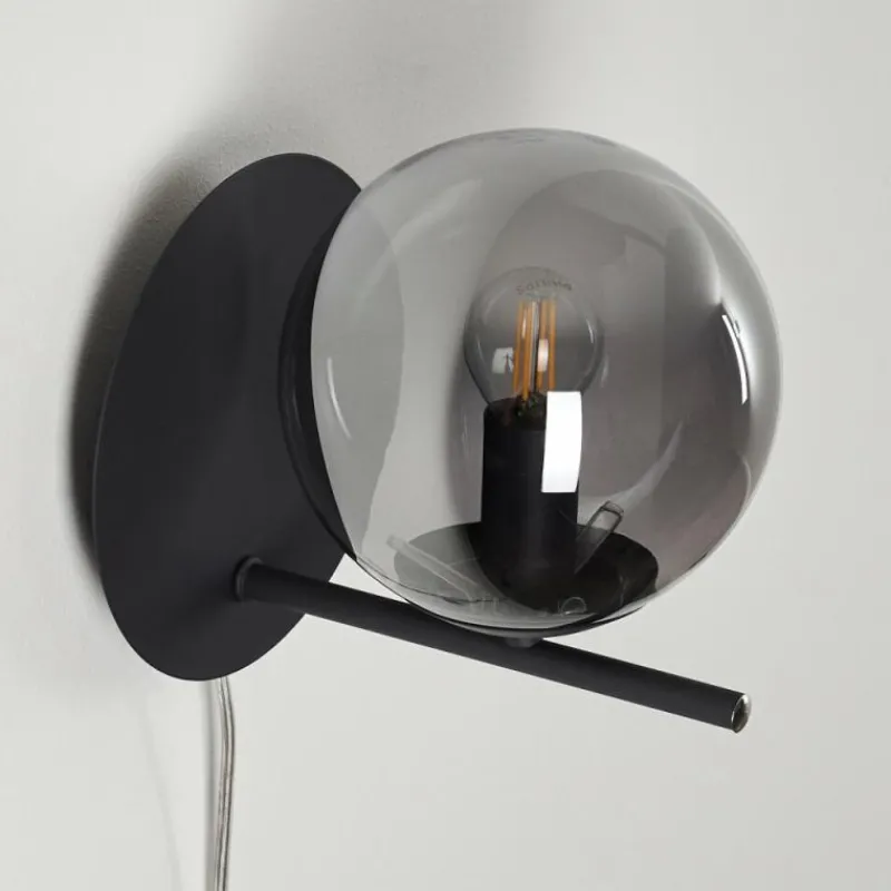 hofstein Applique murale Hogatza Noir, 1 lumière