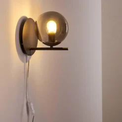 hofstein Applique murale Hogatza Noir, 1 lumière