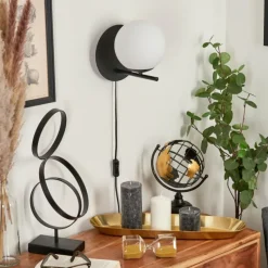 hofstein Applique murale Hogatza Noir, 1 lumière