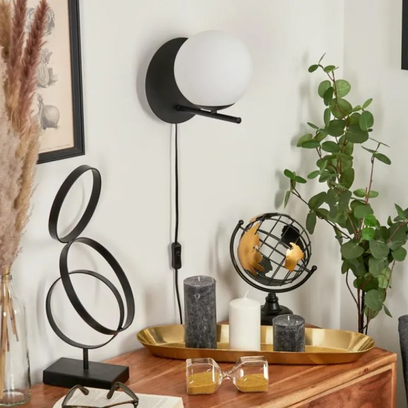 hofstein Applique murale Hogatza Noir, 1 lumière