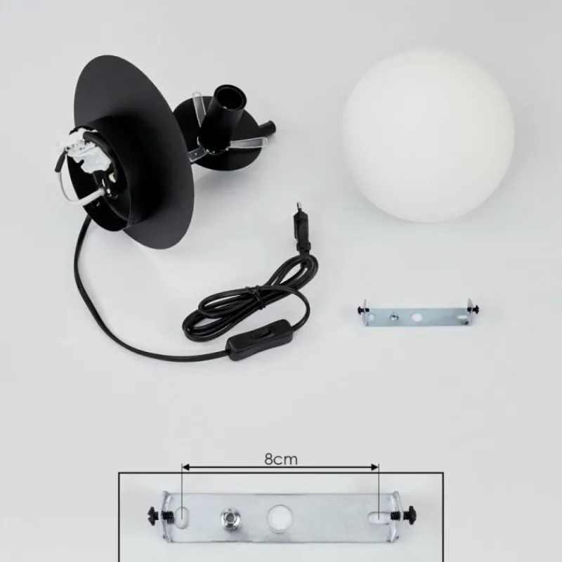 hofstein Applique murale Hogatza Noir, 1 lumière