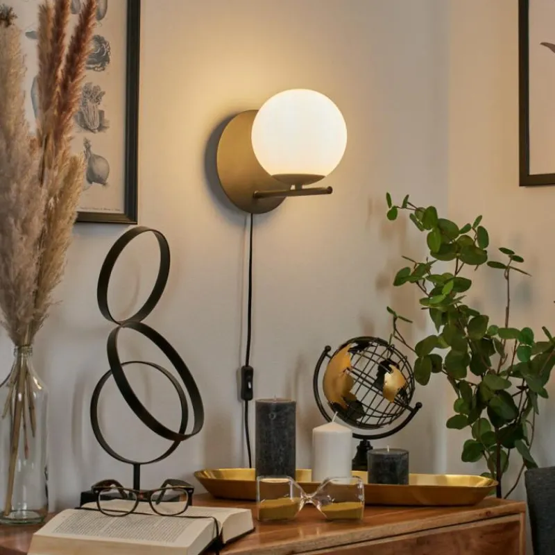 hofstein Applique murale Hogatza Noir, 1 lumière