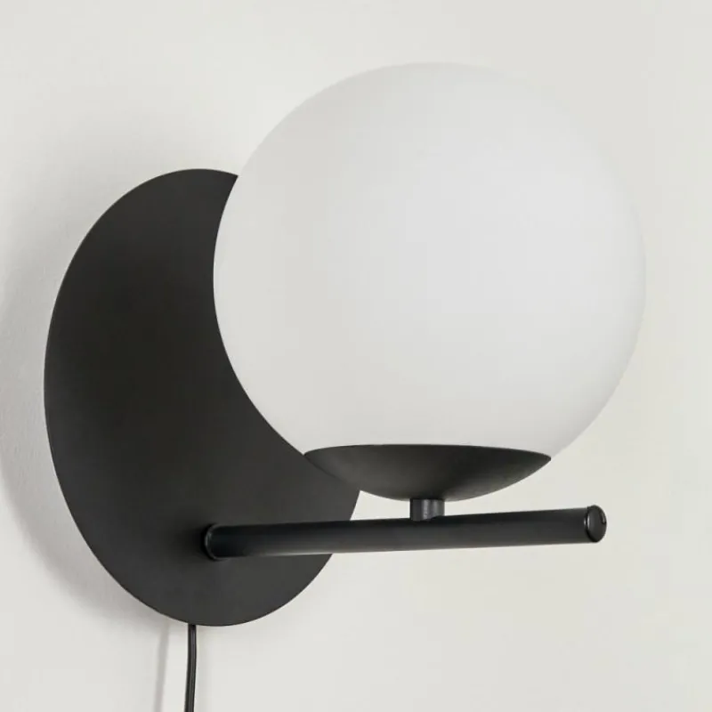 hofstein Applique murale Hogatza Noir, 1 lumière