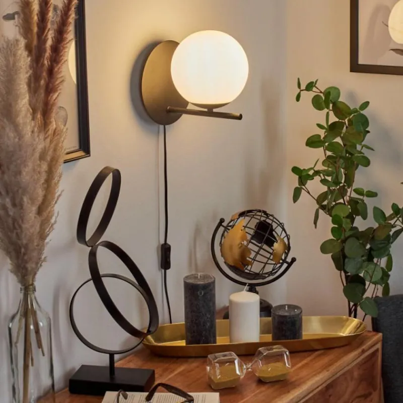 hofstein Applique murale Hogatza Noir, 1 lumière