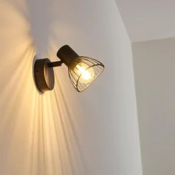 hofstein Applique murale Holbol Noir, 1 lumière